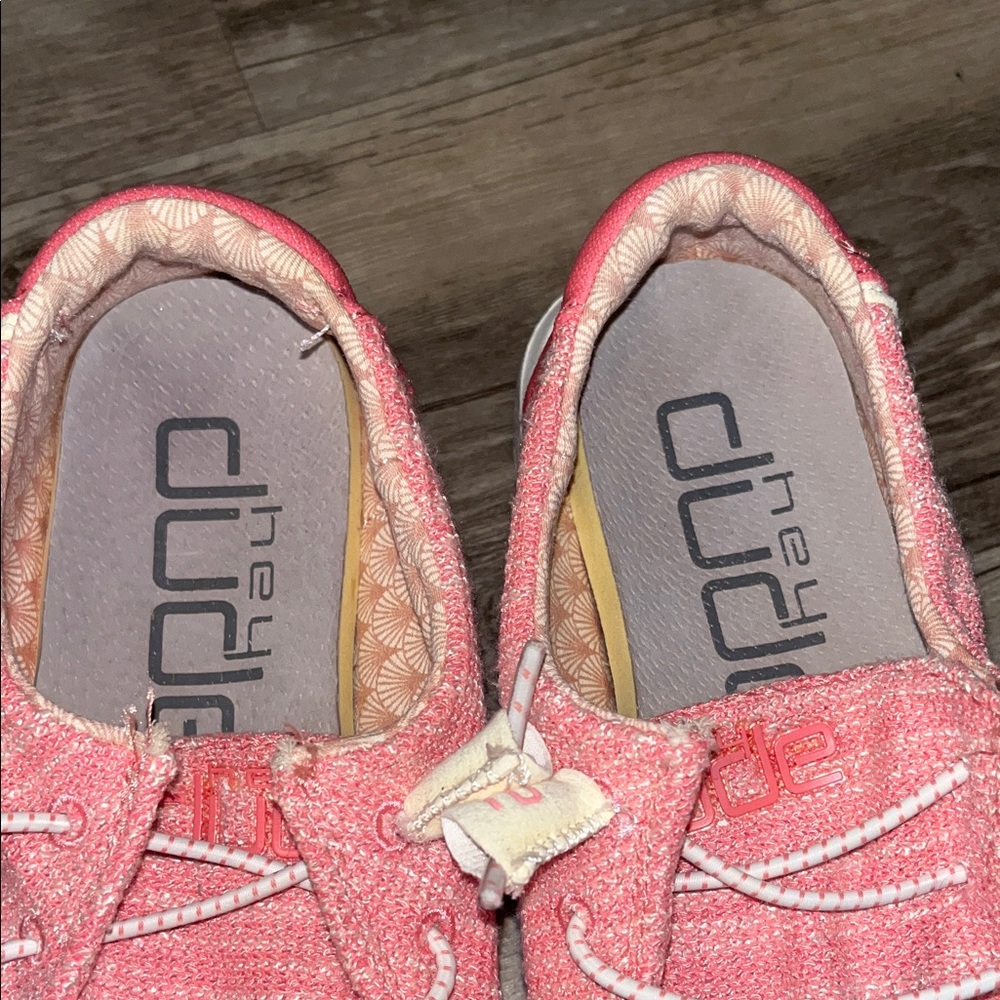 Hey Dude Kids Coral Pink Casual Slip-On Shoes - Picture 2 of 5